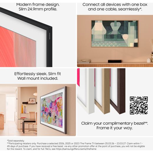 Samsung The Frame 55" 4K Ultra HD QLED Smart TV [2026] - Annotstion - Bezel
