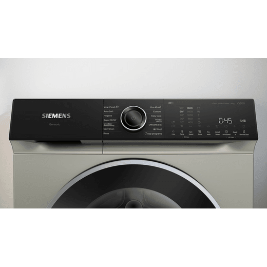 Siemens IQ-500 i-Dos™ WG46H2AXGB 9.0kg Washing Machine with 1600 rpm - Silver - Control panel