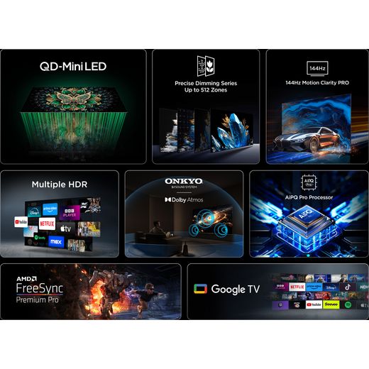 TCL 98" 4K Ultra HD QLED Smart Google TV [2025] - Annotation - Features