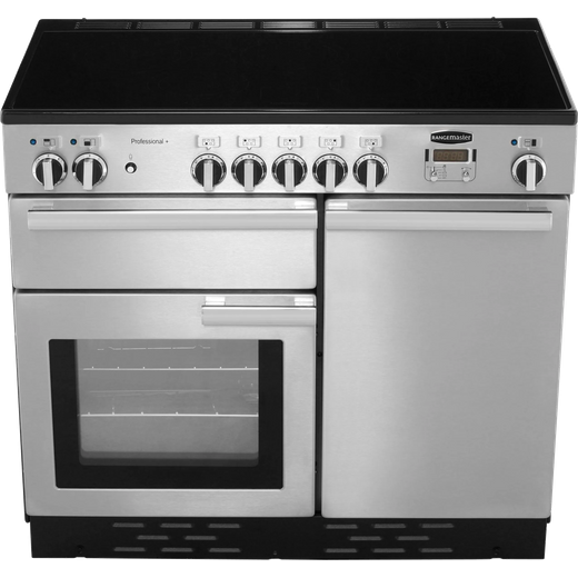 Rangemaster Professional Plus 100cm Electric Range Cooker with Induction Hob - Stainless Steel