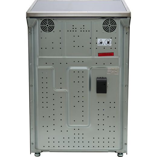 Hisense Hi6 Max HDCEC6C20X 60cm Wide Double Oven Electric Cooker with Ceramic Hob - Stainless Steel - Back shot