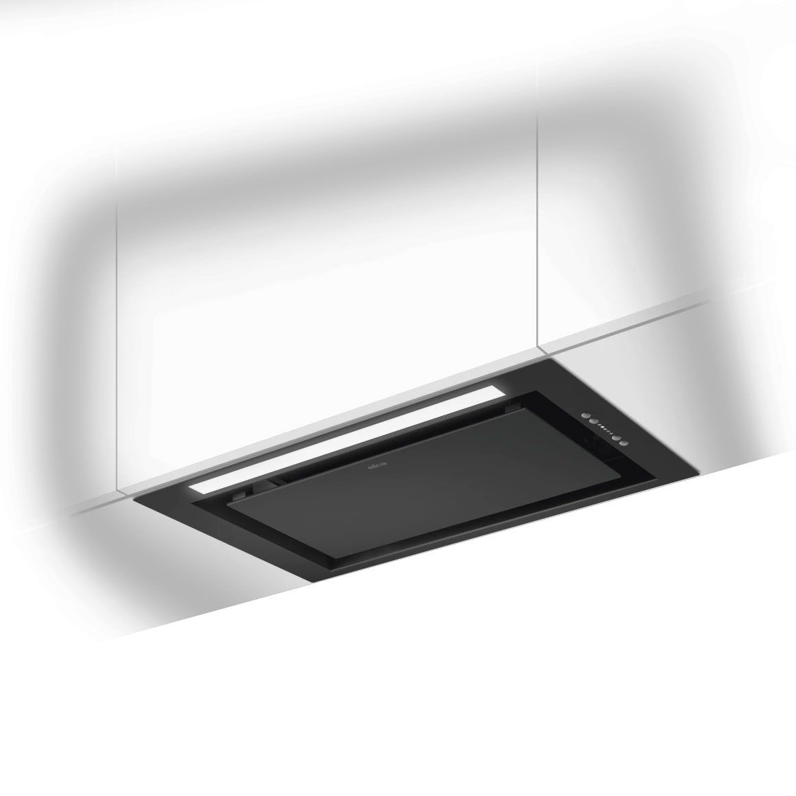 Image of Elica LANE-60-BLK 51 cm Canopy Cooker Hood - Black - For Recirculating Ventilation, Black