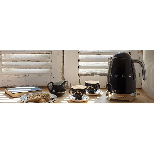 Smeg KLF04BLUK 50's Style Black Variable Temperature Kettle from