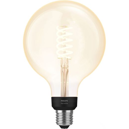 Philips Hue E27 Filament Globe Smart Bulb - A+ Rated