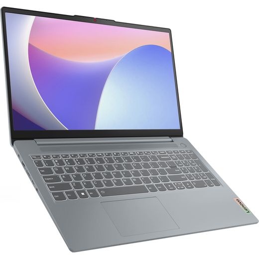 Lenovo IdeaPad Slim 3 15.6" Laptop - Intel N, 128 eUFS, 4 GB RAM - Koala Grey - Right perspective shot