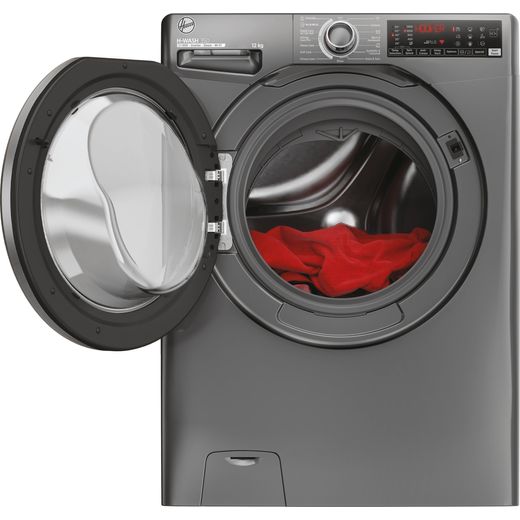 Hoover 31020227 H3WPS4126TAMBR80 12kg Washing Machine with 1400 rpm - Anthracite - Front with door open shot