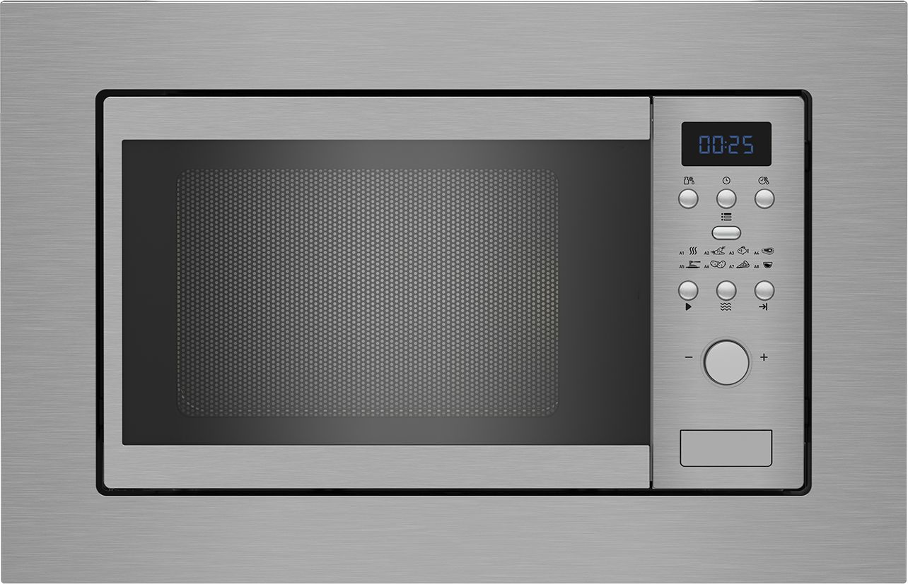 Beko BMOB17131X Built In 38cm Tall Compact Microwave - Stainless Steel, Stainless Steel