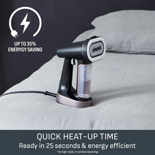 Tefal Pure Force DT8765G0 Handheld Garment Steamer - Grey / Rose Gold - Annotation - quick heat up 