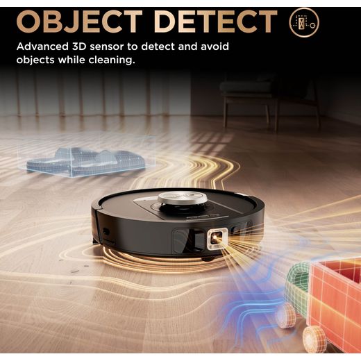 Shark PowerDetect NeverTouch Pro 2-in-1 Robotic Vacuum Cleaner - Black - Annotation - Object detect