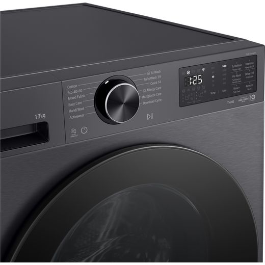 LG Series 5 AI Direct Drive F4X5013TBB 13kg Washing Machine with 1400 rpm - Essence Matte Black - Control panel