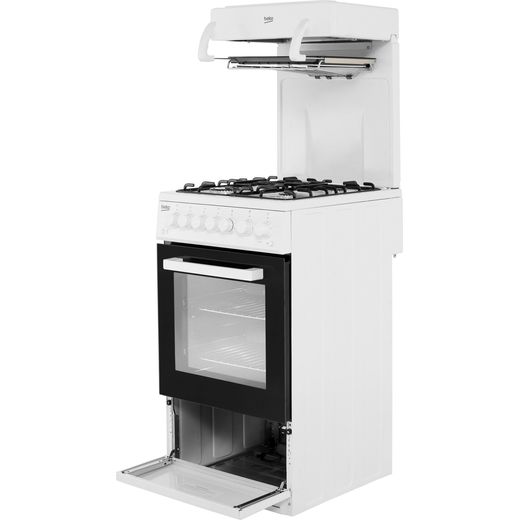 Beko KA52NEW 50cm Gas Cooker with Full Width Gas Grill - White