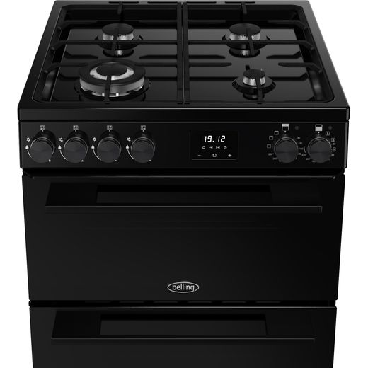 Belling BEL FSA VISION 60DF 60cm Double Oven Dual Fuel Mini Range Cooker - Black - Hob perspective