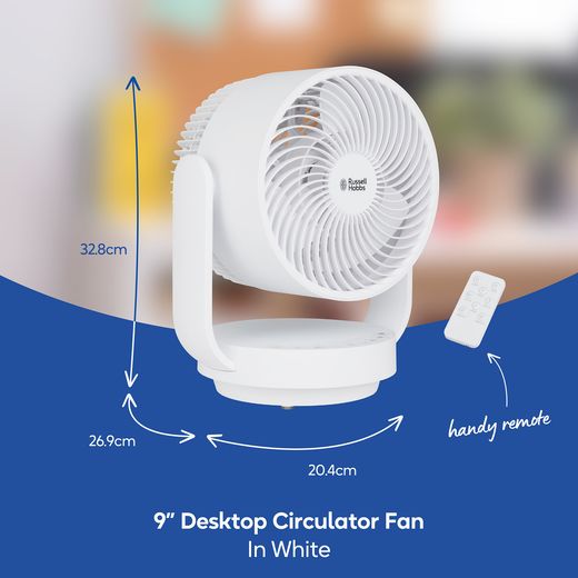 Russell Hobbs - RHDCF1001 - White - annotation - dims shot 