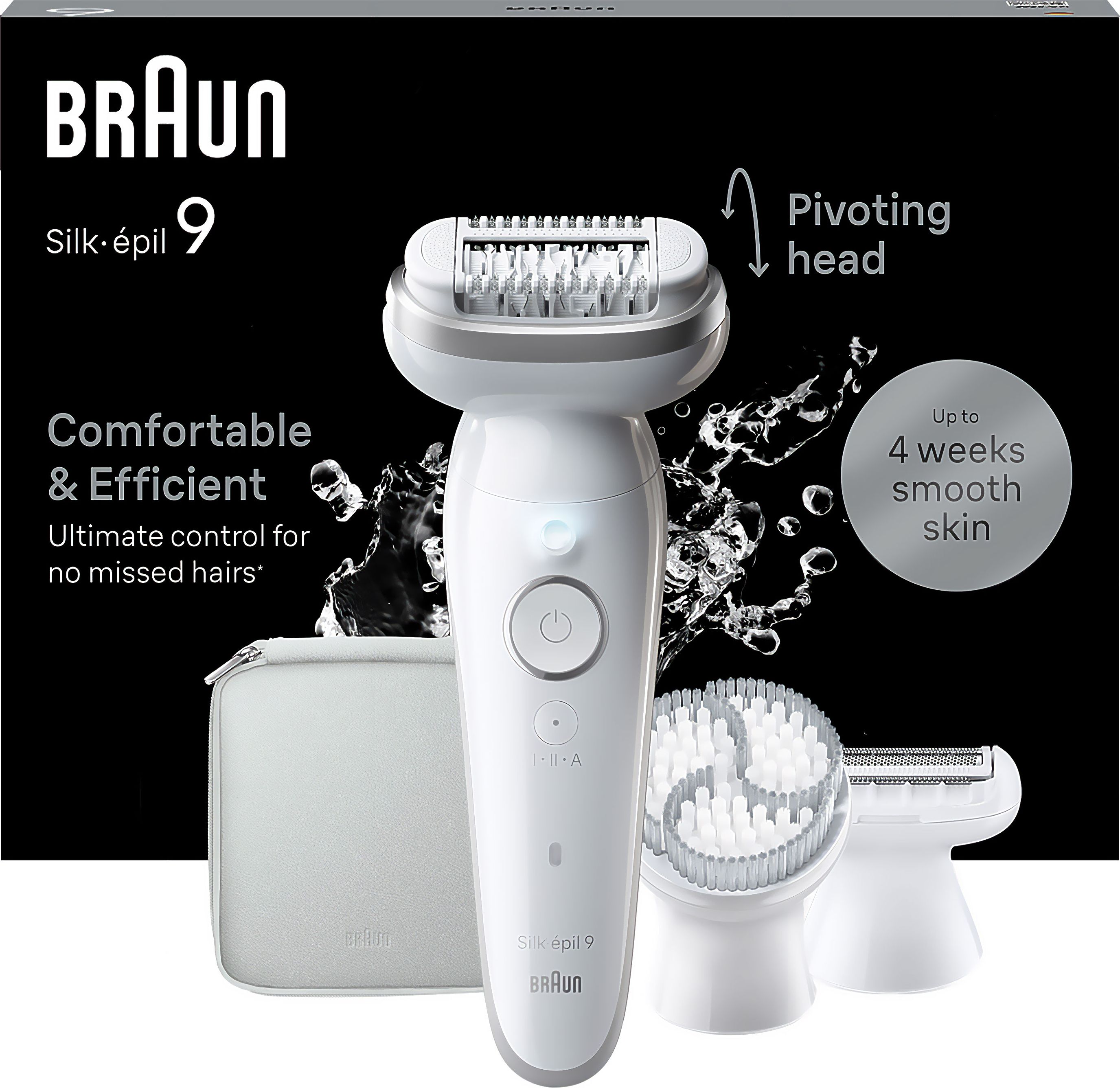 Braun Silk-épil 9 Epilator - White - 40 Tweezers