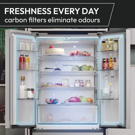 Hoover H-FRIDGE 700 50/50 Frost Free Fridge Freezer - Stainless Steel - Annotation - Freshness every day shot