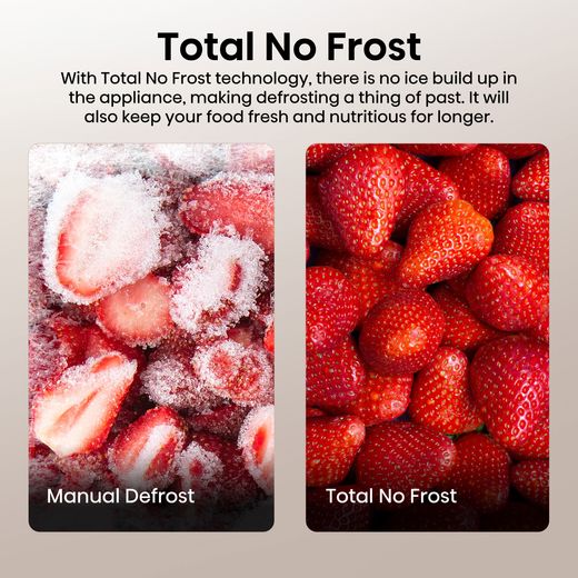 Hisense 70/30 Total No Frost Fridge Freezer - Dark Steel - Annotation - Total no frost shot