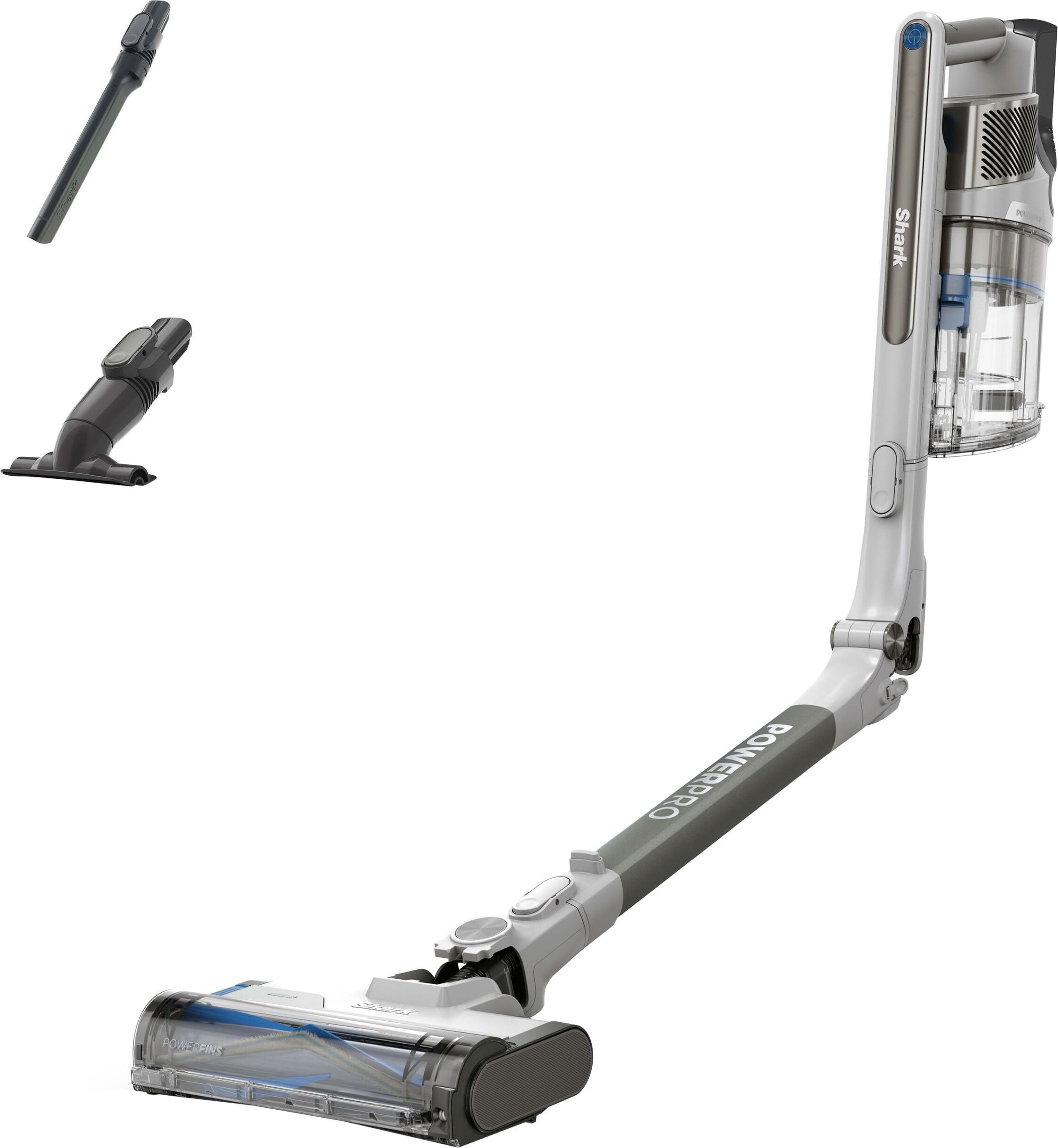 Shark PowerPro Pet with Anti Hair Wrap & Floor Detect Cordless Vacuum Cleaner with up to 50 Minutes Run Time - Metallic White - IZ380UKT, Metallic White