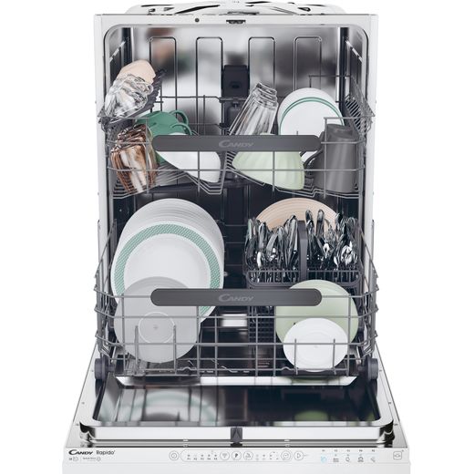 Candy RapidÓ Integrated Standard Dishwasher - Black - Front with door open shot
