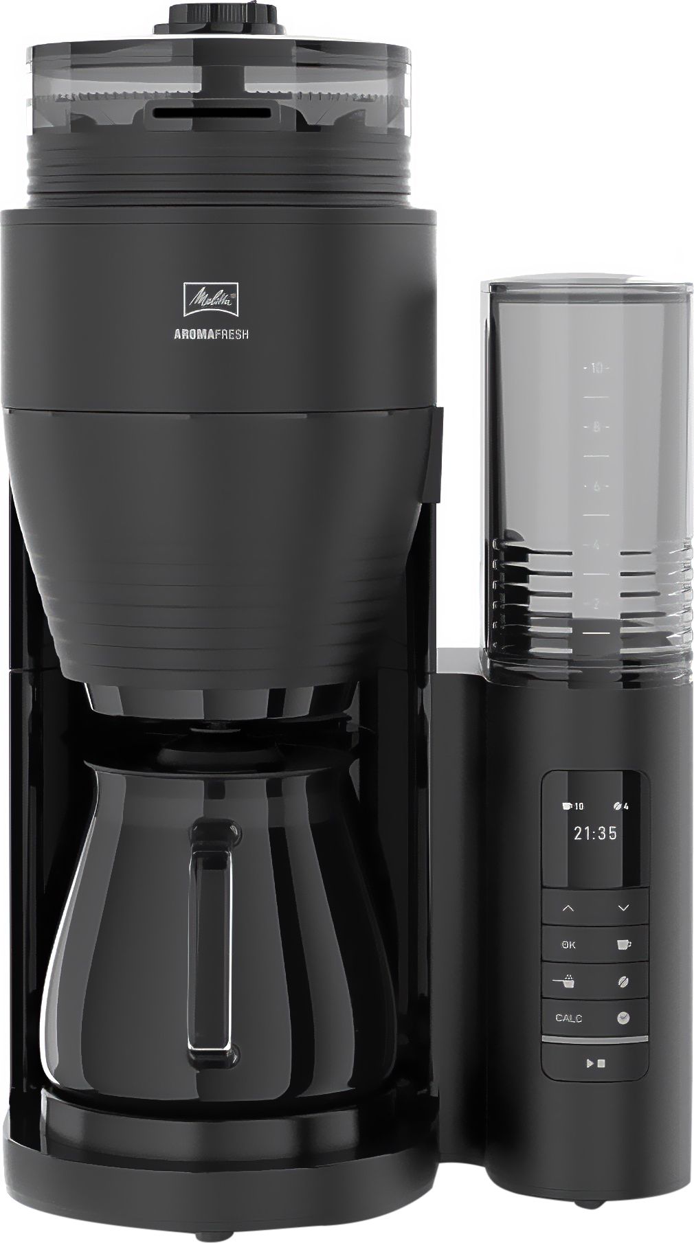 Melitta AromaFresh Pro Filter Coffee Machine with Grinder - Black - 1.25L