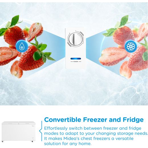 Midea MDRC698FEE01 Chest Freezer - White - Annotation - Convertible space shot