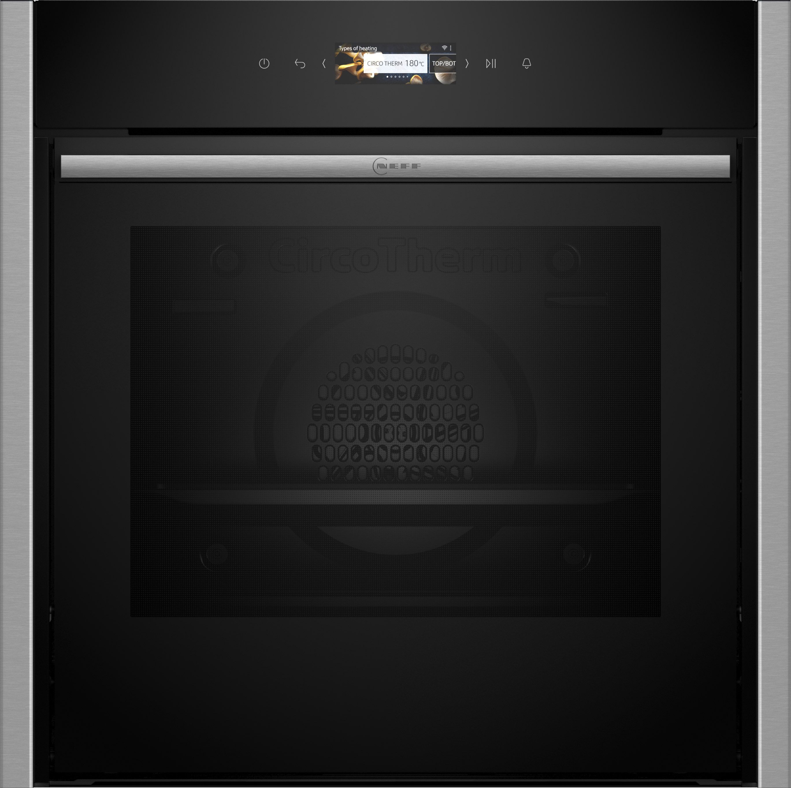 NEFF N70 Slide&Hide B54CR71N0B Built In Electric Single Oven with Pyrolytic Cleaning - Stainless Steel - A+ Rated, Stainless Steel