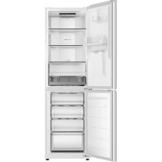 Hoover HONCQ3T518EWWK 185cm 50/50 No Frost Fridge Freezer - White  - front with door open shot