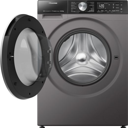 Hisense 10Kg / 6Kg Washer Dryer - Titanium - Front with door shot 