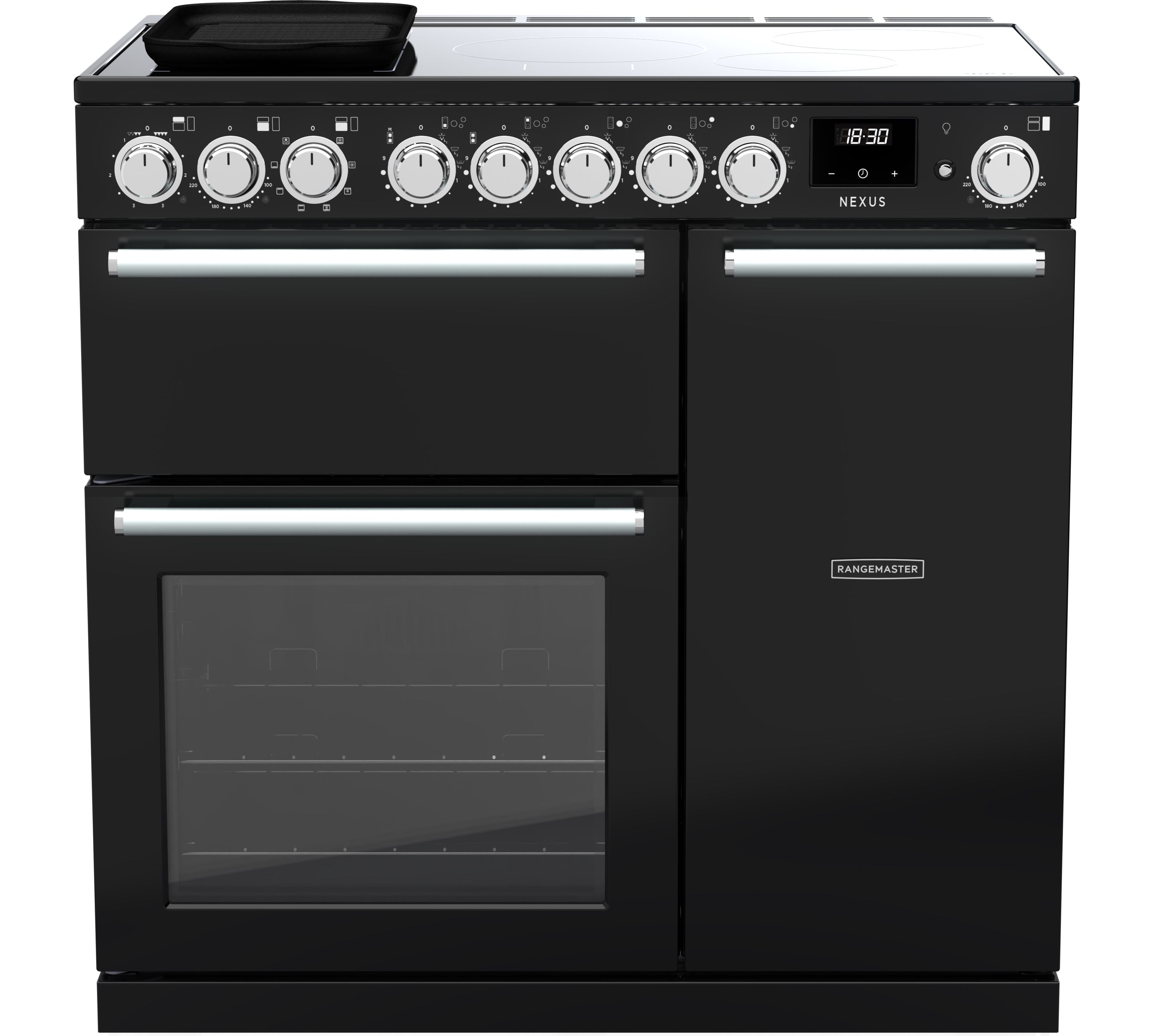 Rangemaster NEX90EIPGBL/CM1 90cm Induction Range Cooker - Black