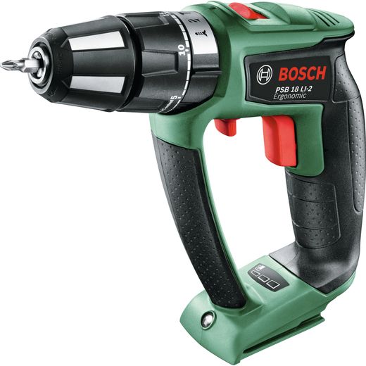 Bosch PSB 18 LI-2 Ergonomic-BARE 18 Volts Cordless Hammer Drill - Battery Not Included
