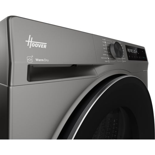 Hoover Pro Dry Series 5 HBP 10N3BRX-80 Wifi Connected 10Kg Heat Pump Tumble Dryer - Graphite - Close up shot 