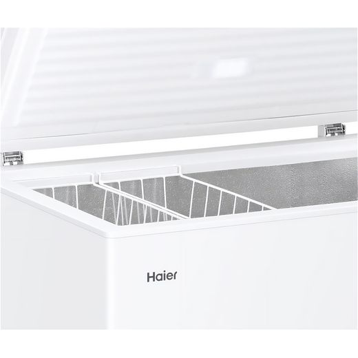 Haier Chest Freezer - White - CLose up inside shot
