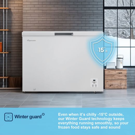 Fridgemaster Chest Freezer - White - Annotation - Winter guard shot