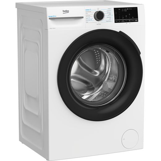 Beko EnergySpin™ BM3WT1241IW 12kg Washing Machine with 1400 rpm - White - Right perspective shot 
