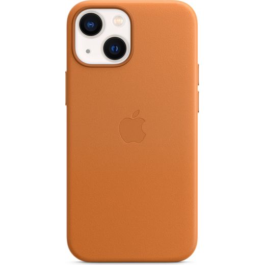 Apple Leather Case with Magsafe for iPhone 13 Mini - Golden Brown