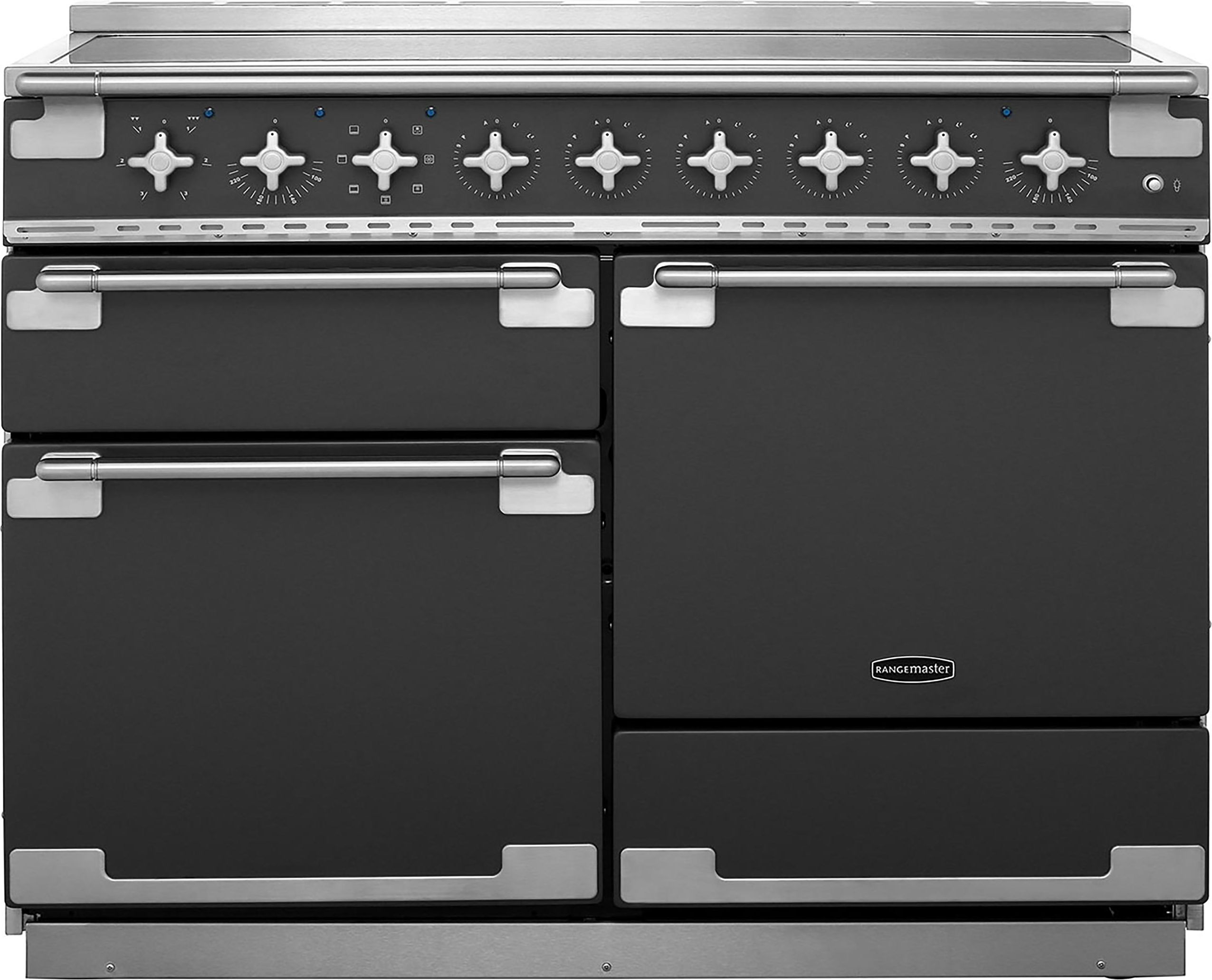 Image of Rangemaster Elise ELS110EISL 110cm wide Electric Range Cooker with Induction Hob - Slate - A/A Rated, Graphite