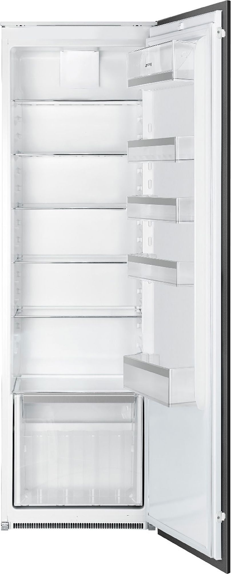 Smeg UKS8L1721E Integrated Upright 178cm High Fridge - Sliding Door Fixing Kit - White - E Rated, White
