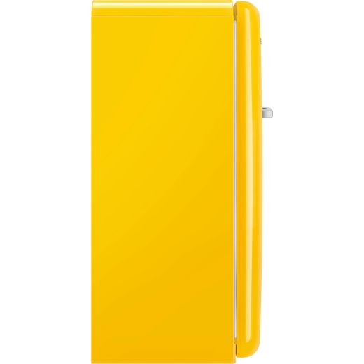 Smeg Right Hand Hinge FAB28RYW6 153cm High Small Fridge with Ice Box - Yellow - Side shot