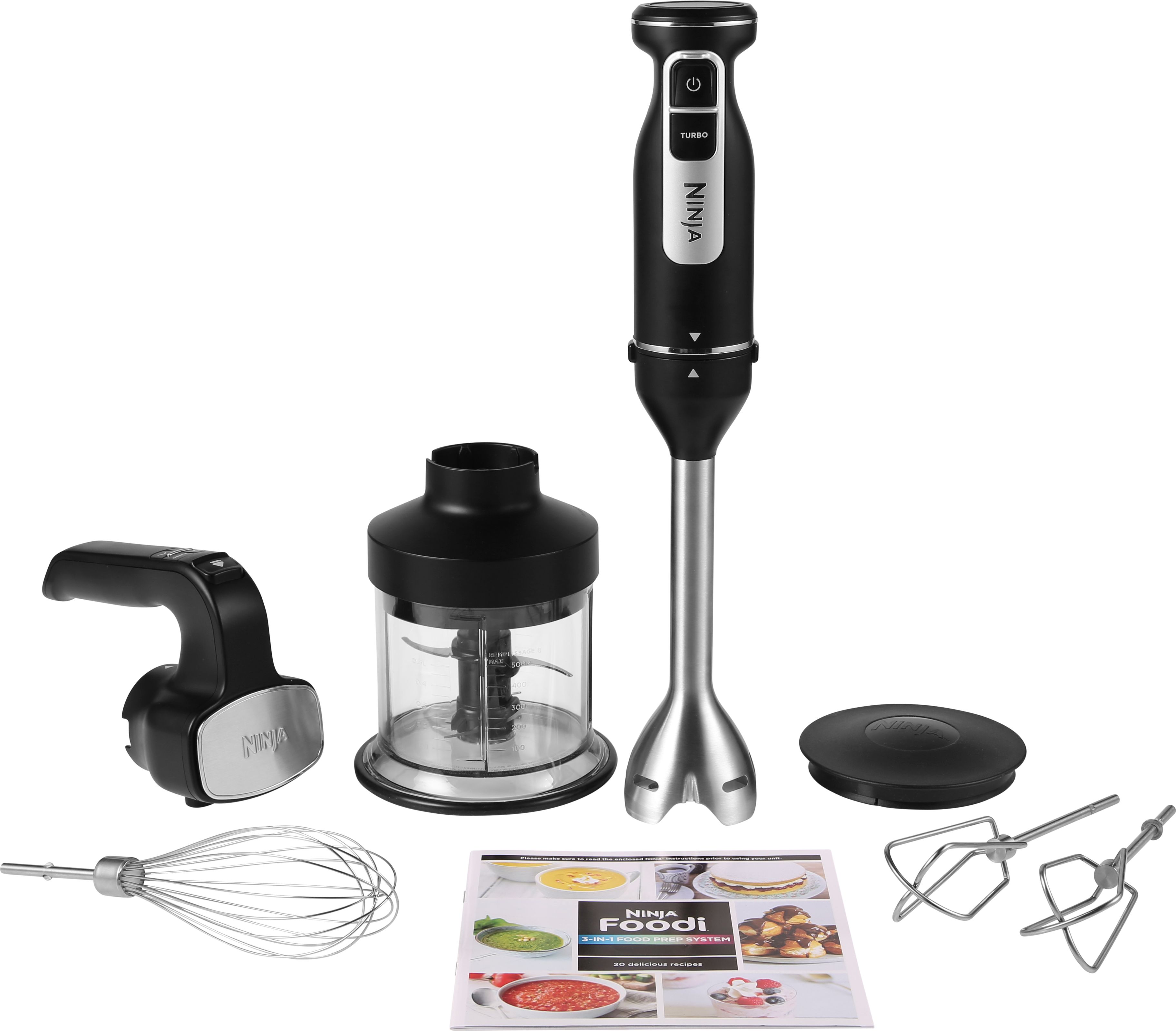 Ninja Foodi CI100UK 3-in-1 Hand Blender, Mixer & Chopper - 850W - Black