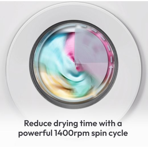 Candy Smart CBD 485D14-80 Integrated 8Kg / 5Kg Washer Dryer with 1400 rpm - White - Annotation - Speed shot