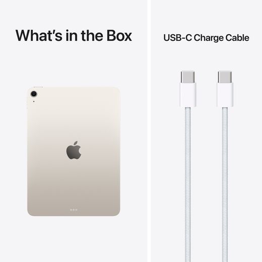 Apple iPad Air 10.9" 128GB WiFi 2026 - Starlight - Annotation - Whats in the box