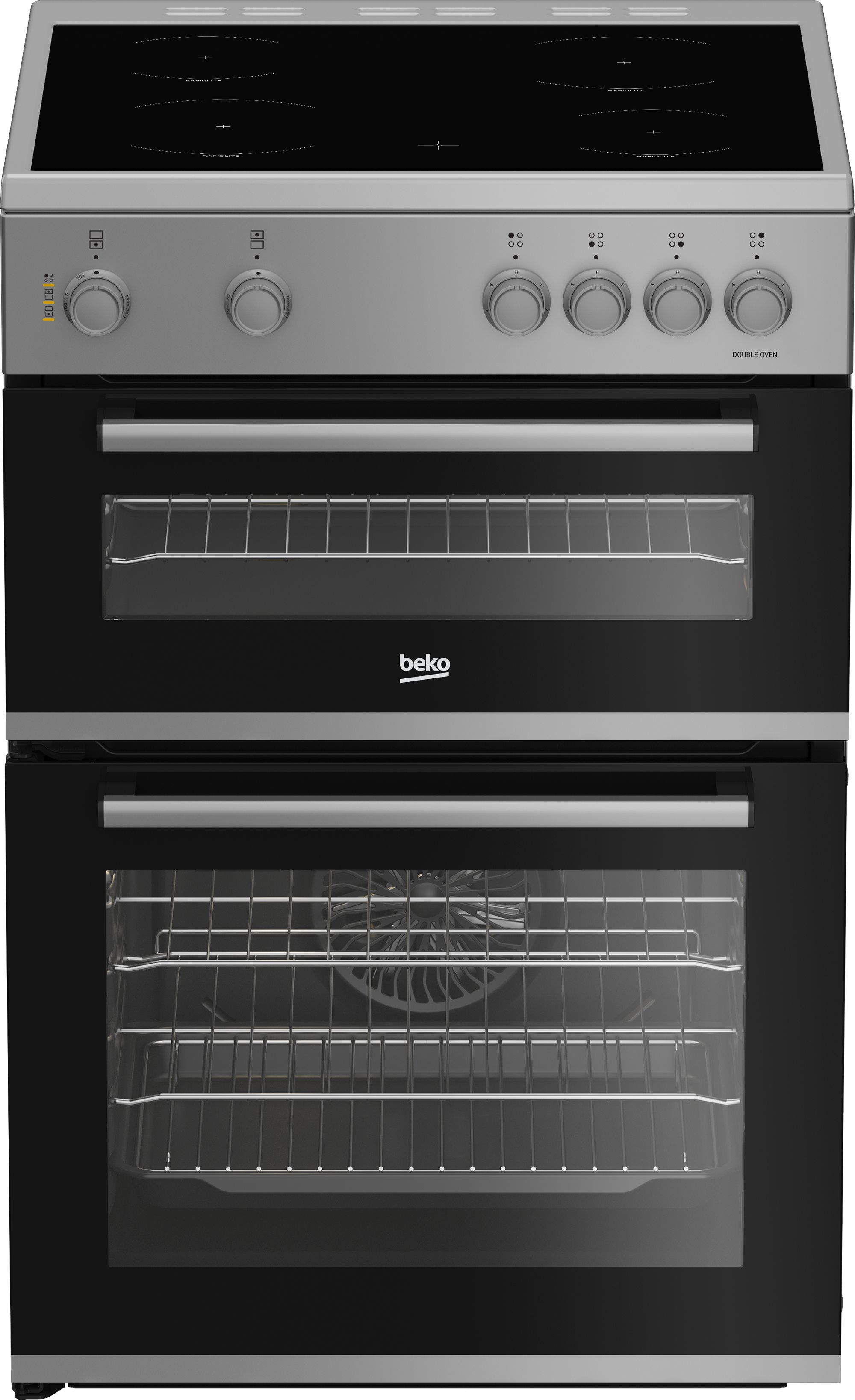 Image of Beko AeroPerfect™ FDC6701S 60cm Wide Single Oven Electric Cooker with Ceramic Hob - Silver - A/A Rated, Silver