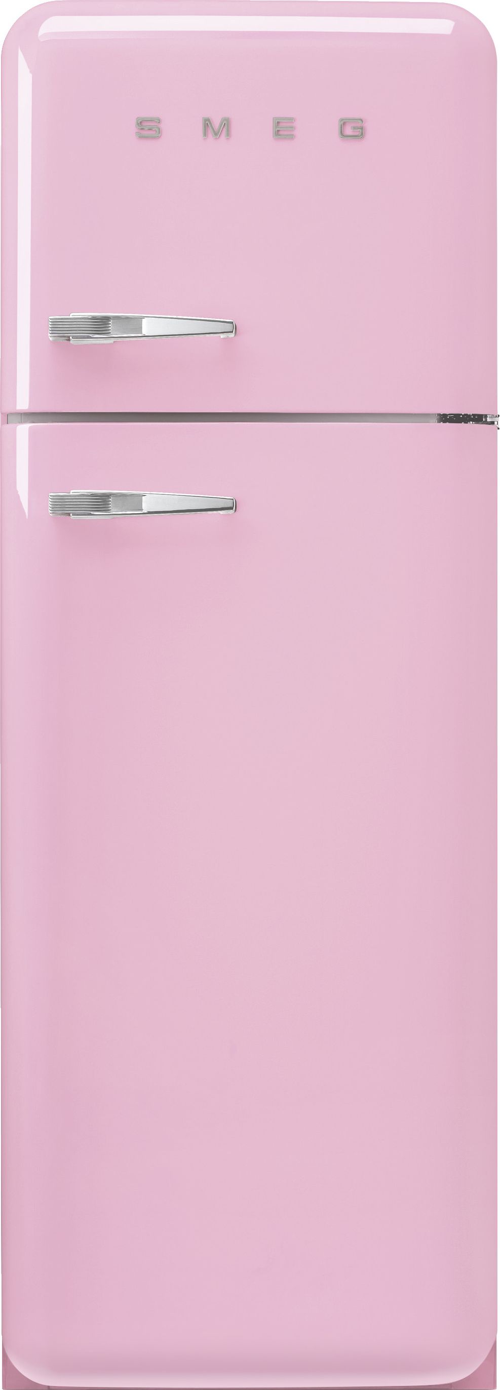 Image of Smeg 50s Style Retro Right Hand Hinge FAB30RPK6UK 172cm 80/20 Fridge Freezer - Pink - C Rated, Pink
