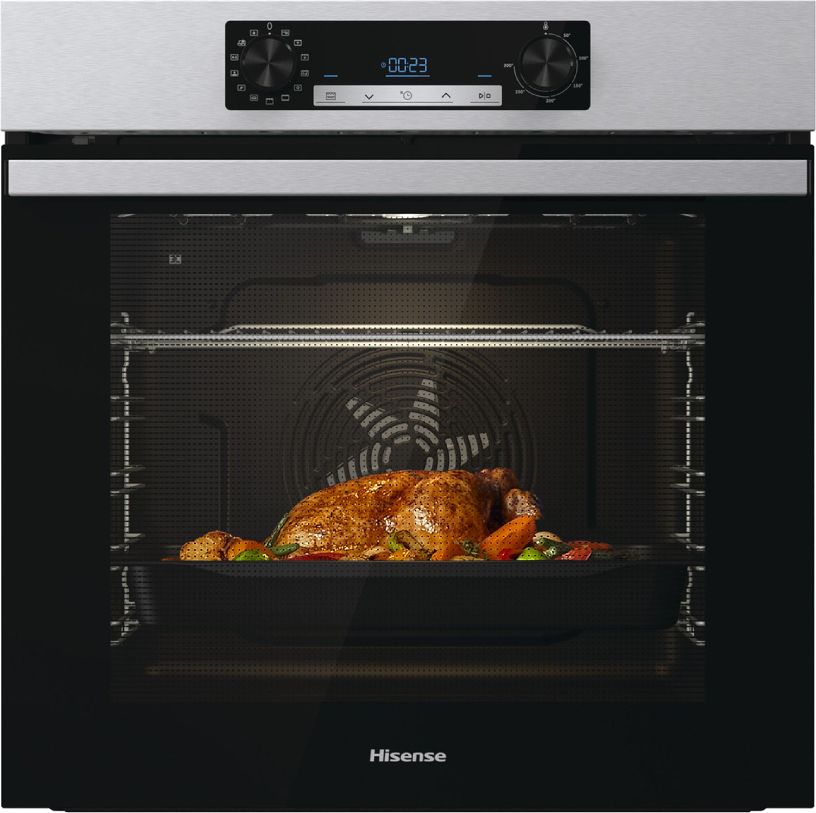 Hisense BI64211PX Built In Electric Single Oven and Pyrolytic Cleaning - Stainless Steel - A+ Rated, Stainless Steel