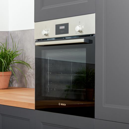 Bosch Series 2 Electric Single Oven - Stainless Steel - Oven in kitchen cupboard shot