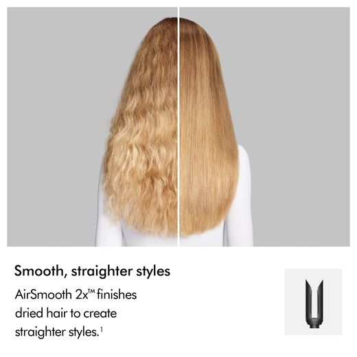 Dyson Airwrap Co-anda 2x™ Straight & Wavy 596885-01 Hot Air Styler - Ceramic Pink / Rose Gold - Annotation - Smooth styles shot