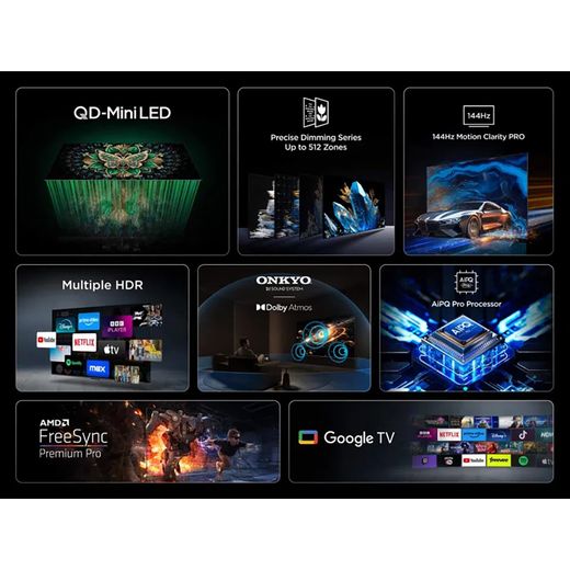 TCL C6K 65" 4K Ultra HD QLED Smart Google TV [2025] - 65C6K-UK - Annotation - Features