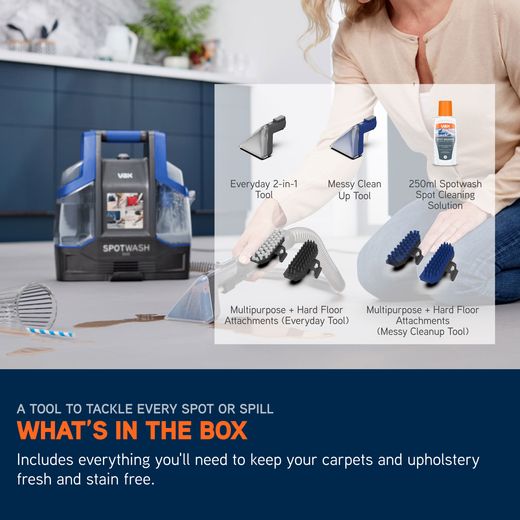 Vax SpotWash Duo CDCW-CSXA Carpet Cleaner - Annotation - Whats in the box shot