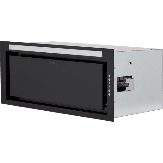 Elica 72 cm Integrated Cooker Hood - Black / Stainless Steel - Left perspective shot