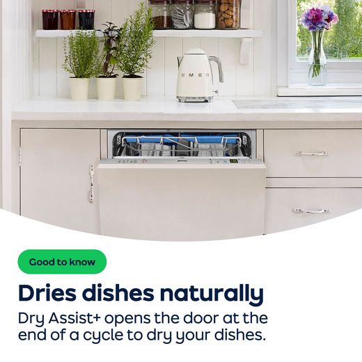 Smeg Universal Fully Integrated Standard Dishwasher - Black - AO Annotation - Dry-Assist+