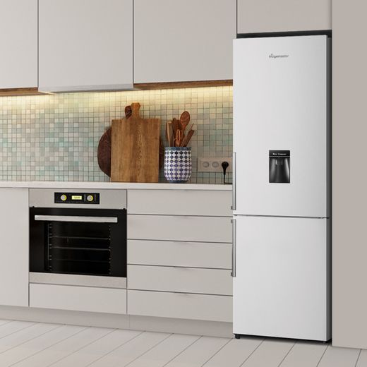 Fridgemaster MC55265DE 180cm 70/30 Fridge Freezer - White - Annotation - Fridge freezer in kitchen